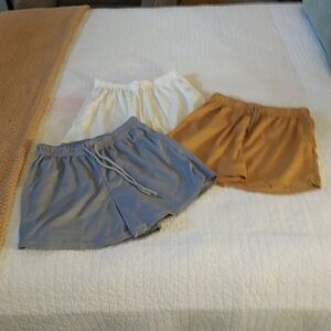 3 pair waffle knit lounge shorts